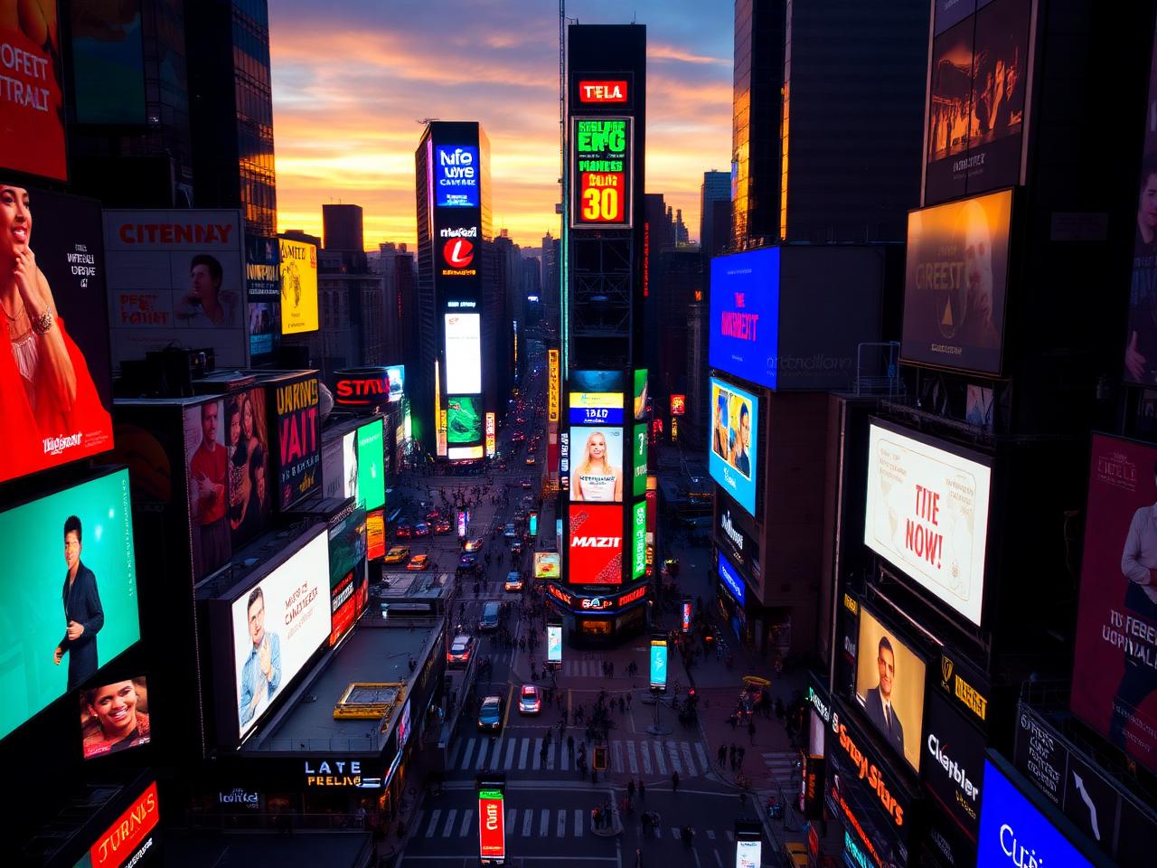 Digital ad placement across city screens